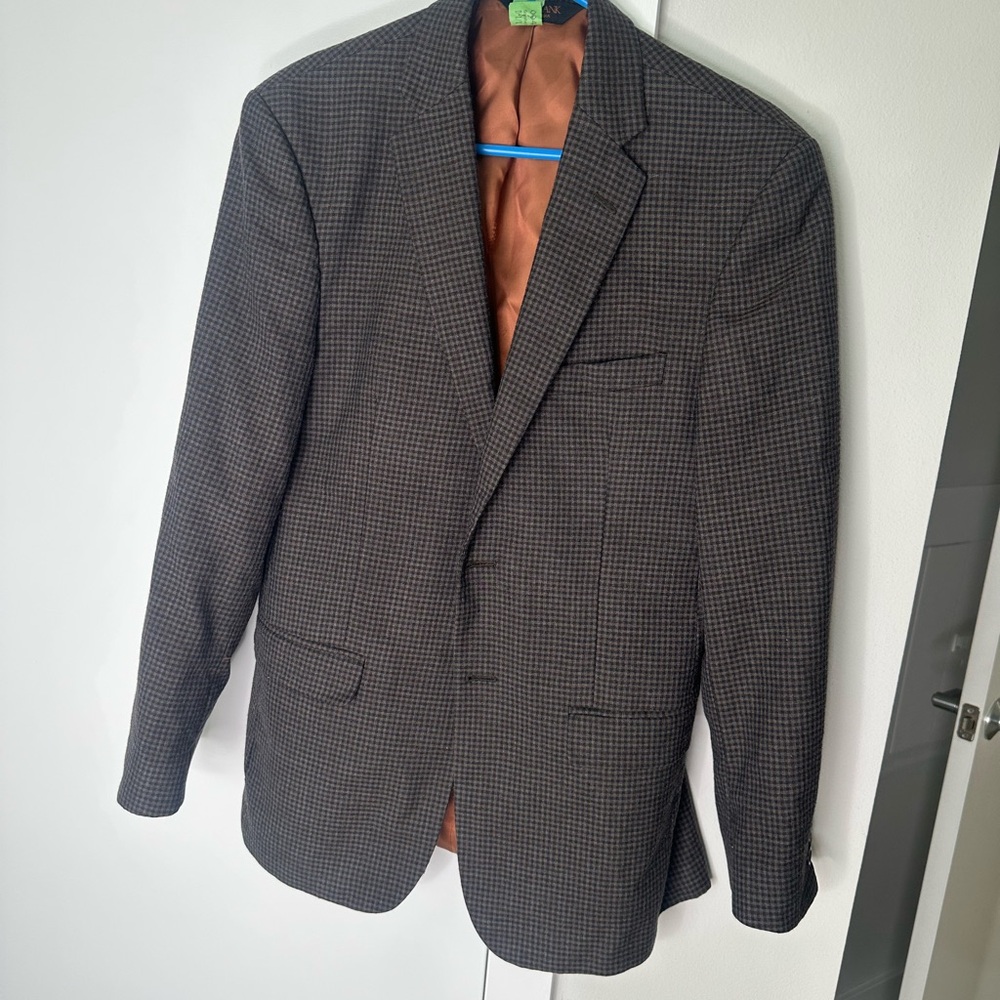 Jos. A. Bank Men's Brown Gray Glen Plaid Sport Coat